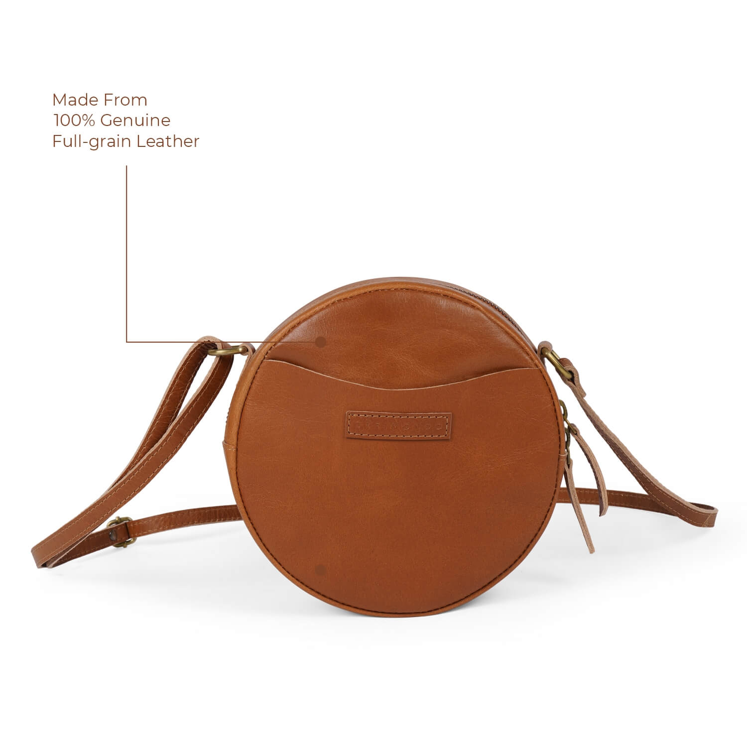 Seville Damen-Umhängetasche „Circle“ | | Hellbraun