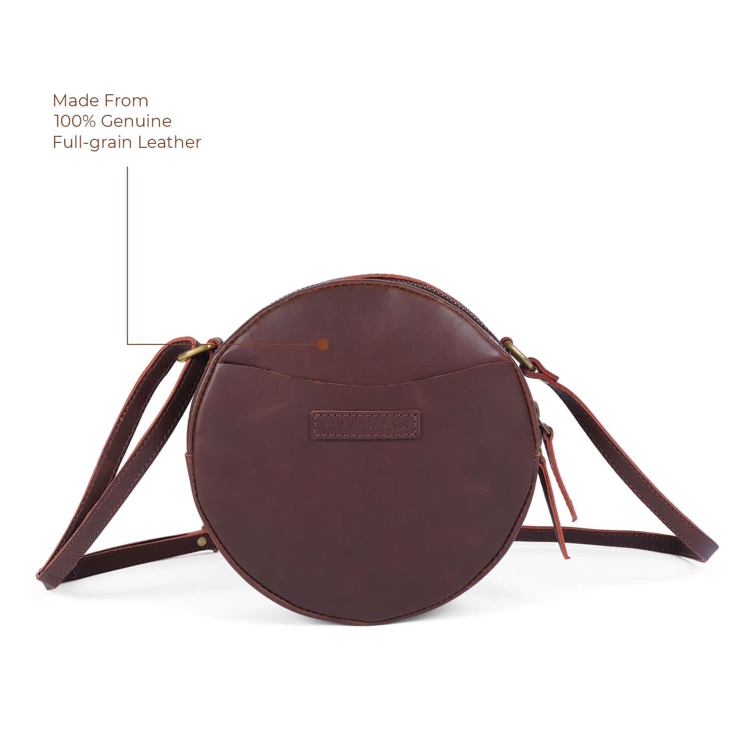 Seville Damen-Umhängetasche „Circle“ | Braun