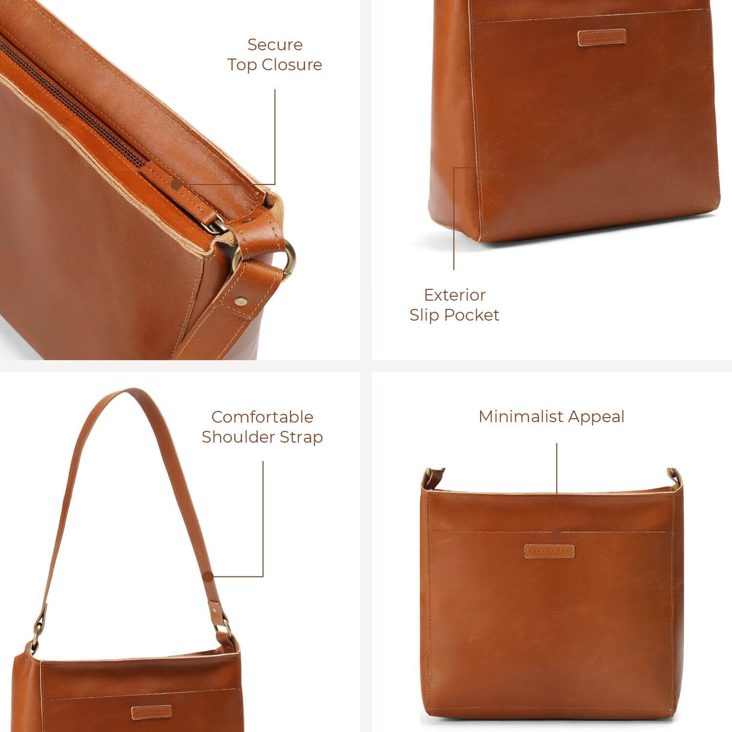 Borsa a tracolla Lisbon Triangle | | Marrone chiaro