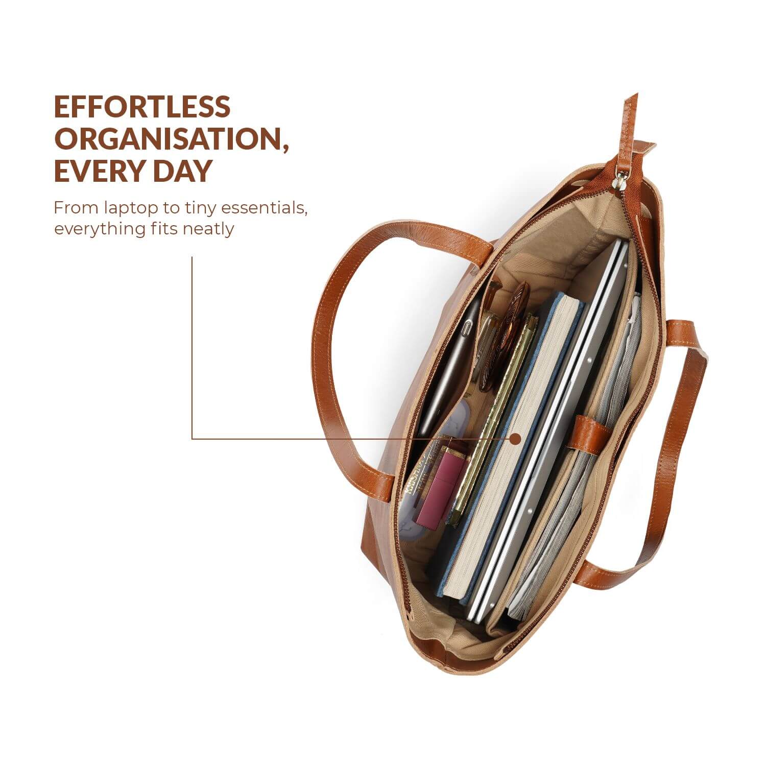 Klassische Vienna Tragetasche | | Hellbraun