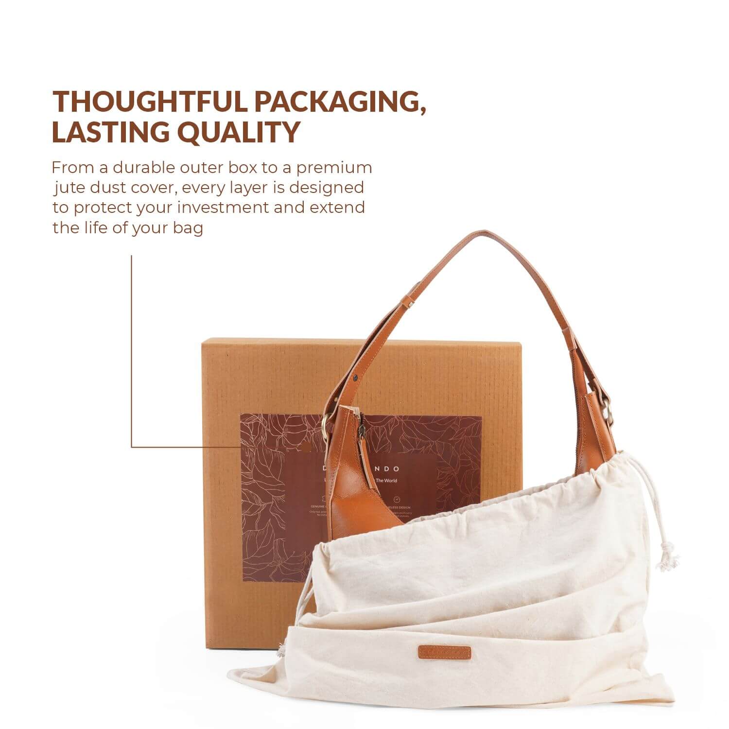 Paris Halbmond-Schultertasche | | Hellbraun